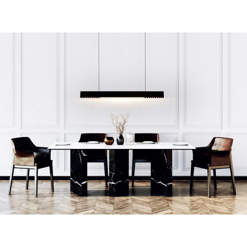 Pienza 45 in LED Integrated Black Chandelier