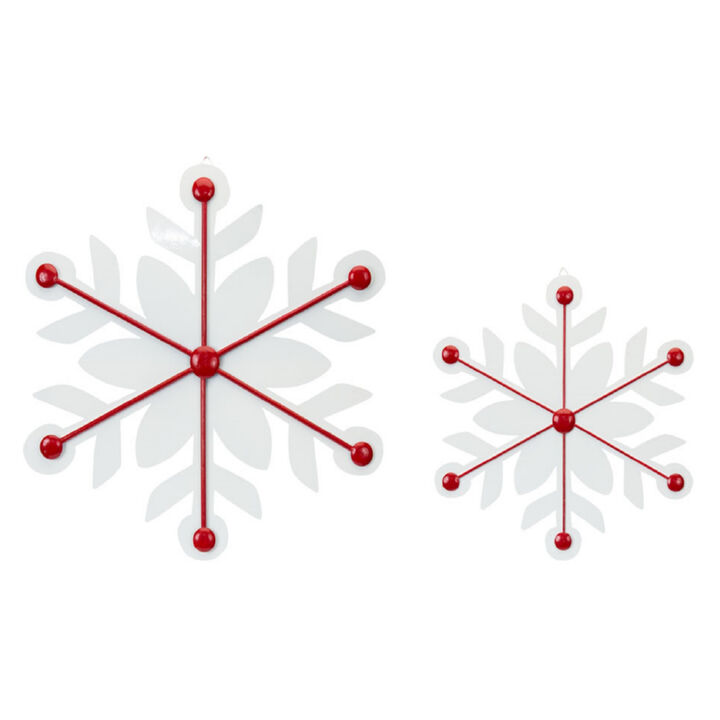 Decorative Snowflakes Set of 2 for Seasonal Home Accents