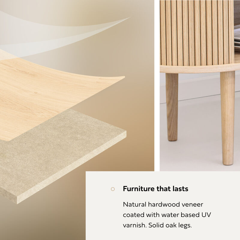 SLIDDO 55 TV Stand with storage.