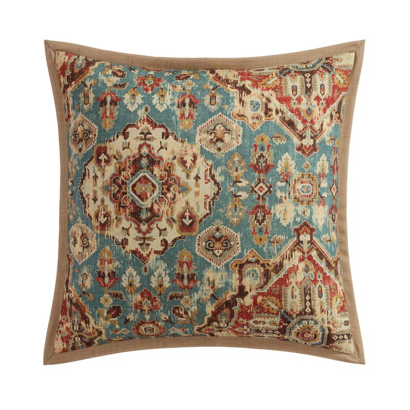 Carmen Kilim Teal Euro Sham image number 0