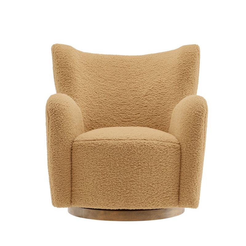 Montrose Wingback Sherpa Swivel Accent Chair image number 6
