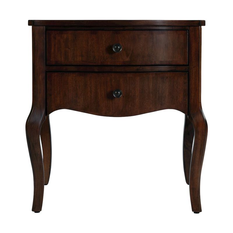 Butler Specialty Beasley 25 in. W Rectangular Wood 2 Drawer Nightstand, Brown image number 4