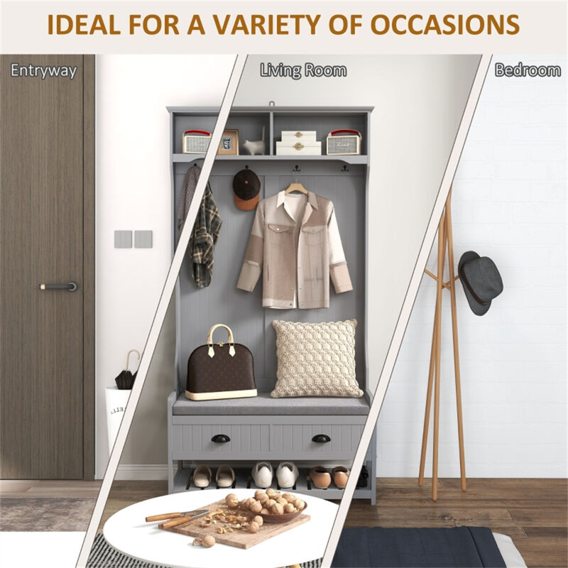Modern Coat Rack Stand Ideal For Entryway And Hallway image number 4