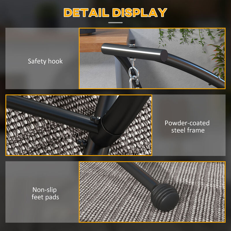 Hivvago C-Shape Metal Hammock Chair Stand image number 6
