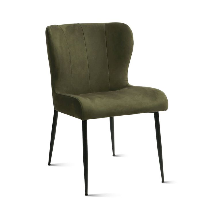 World Interiors Isabella Green Suede Dining Chair