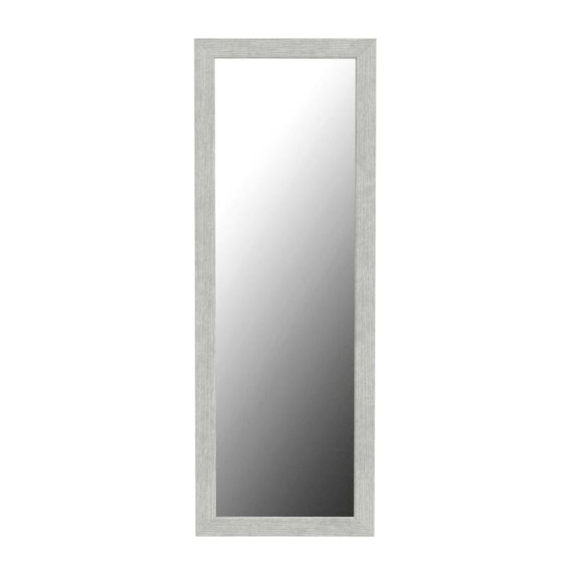 HomeRoots 64" White Solid Wood Freestanding Framed Standing Mirror image number 0
