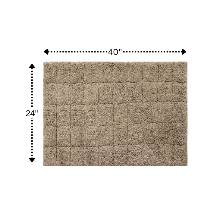 Knightsbridge Summer Tile 220 GSF Non Skid Back Bath Rug 24 x 40 - Sage