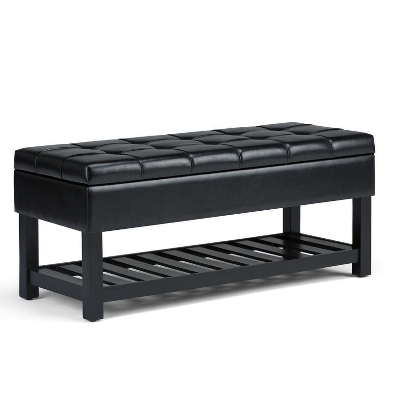 Simpli Home Saxon Storage Ottoman Bench image number 0