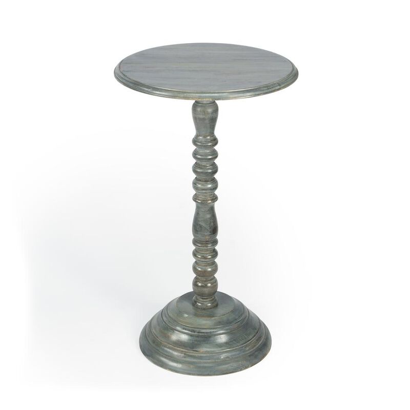 Butler Specialty Dani Round Pedestal 16W Side Table, Gray