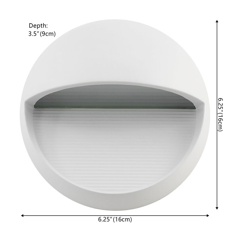 Orbe 6.25" Outdoor Metal/Glass Dimmable Integrated LED Wall Sconce