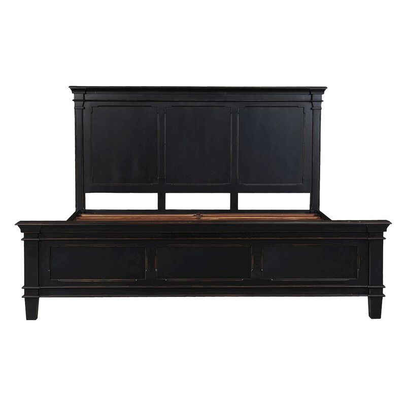 World Interiors Trento King Bed in Distressed Black image number 3