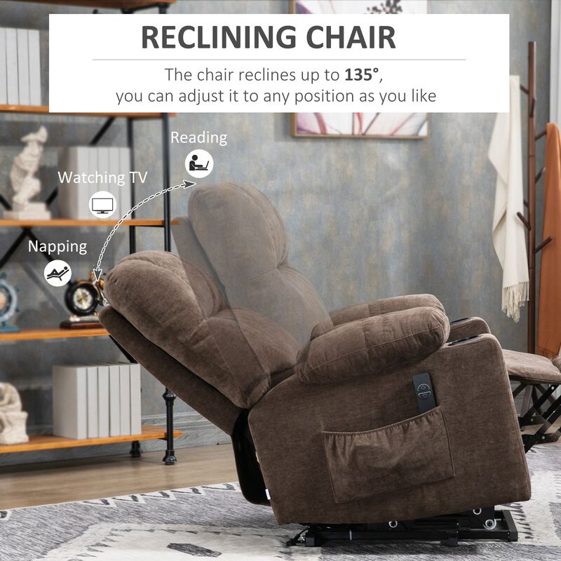 Lift Chair Recliners with Footrest, Coffee