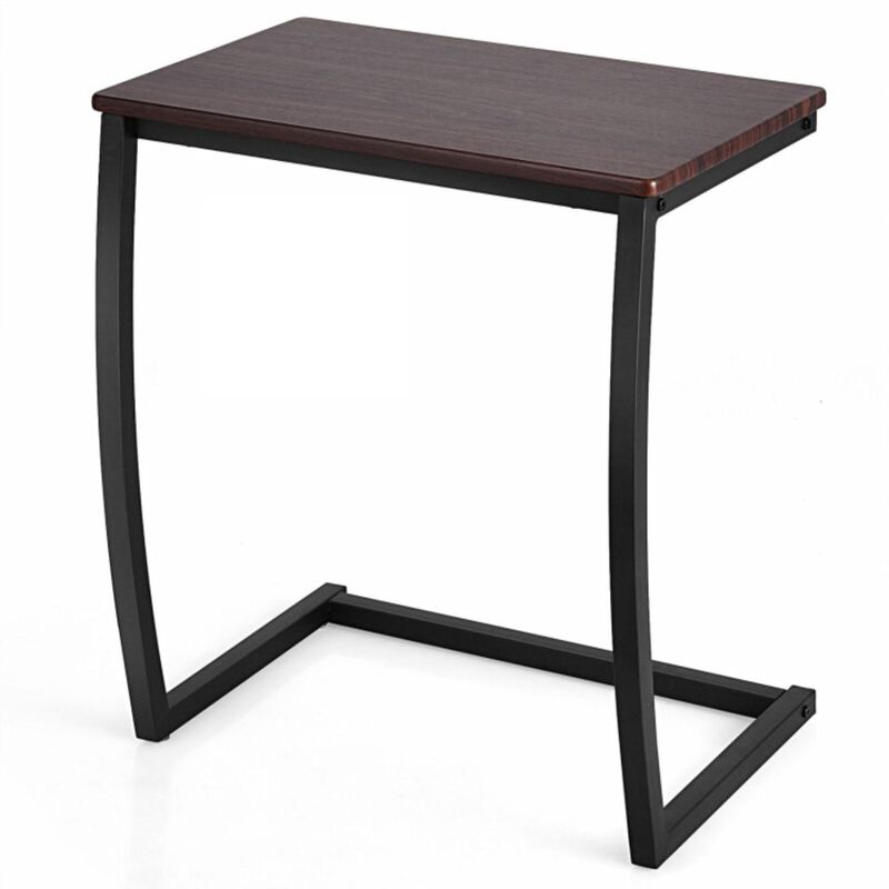 Hivvago Steel Frame C-shaped Sofa Side End Table