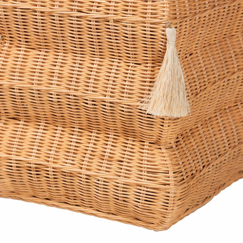 Noura Natural Rattan Footstool image number 2