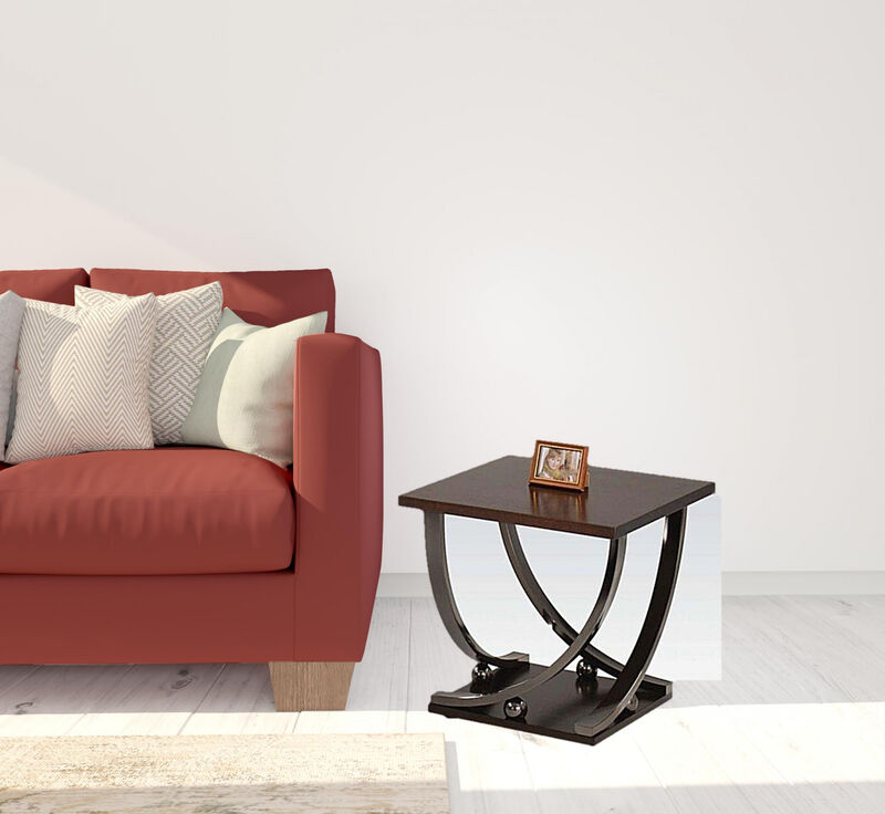 Modern End Table with Storage Shelf, Perfect for Living Room, Bedroom, or Office