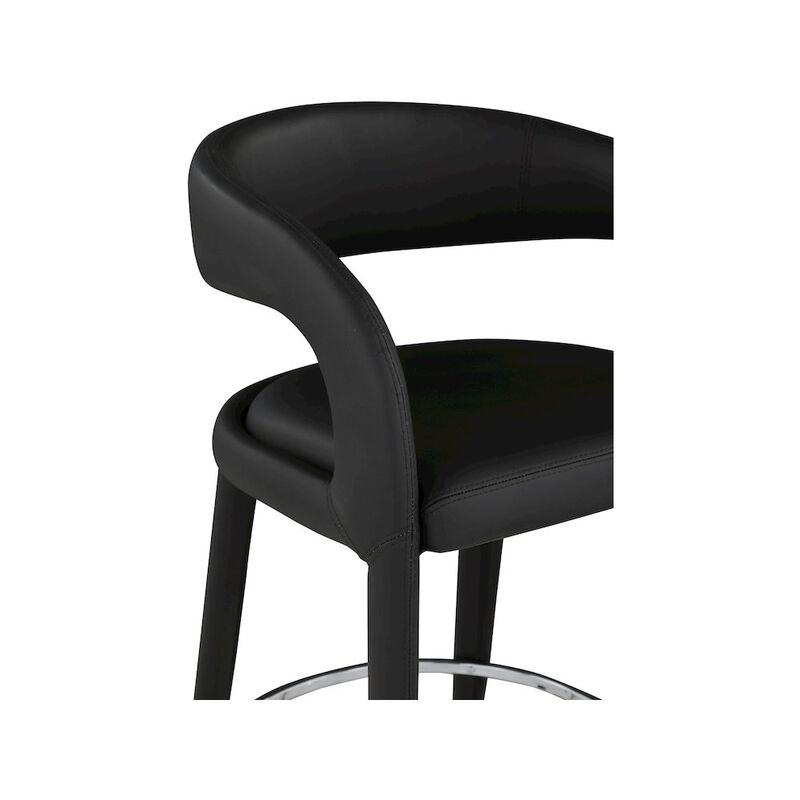 Meridian Furniture Sylvester Vegan Leather Stool