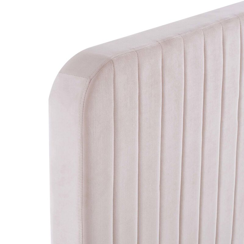 Celine Channel Tufted Performance Velvet Full Platform Bed image number 4