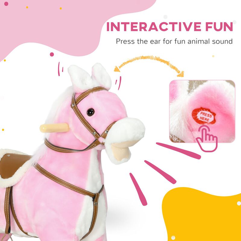 BreeBe Plush Rocking Horse with Sound for Toddlers image number 3