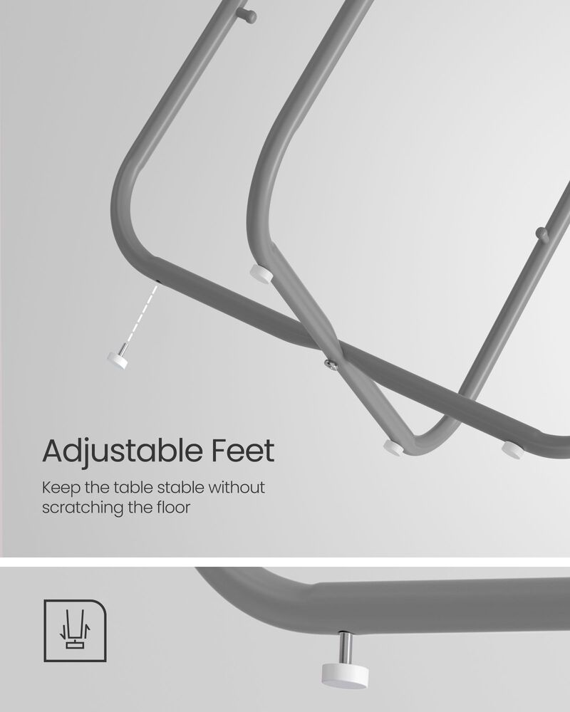 Bedside End Table with Fabric Bin &ndash; Small Accent Table with Storage Basket for Books, Blankets or Remotes