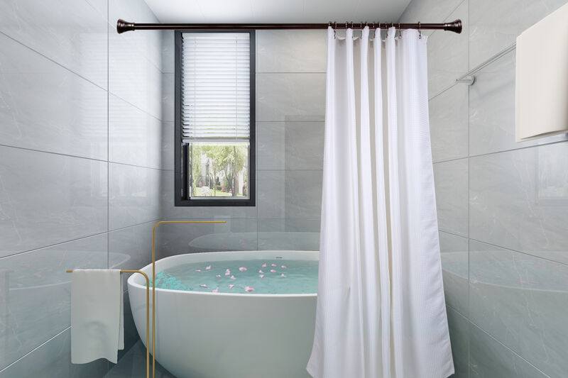 Stainless Steel Double Shower Curtain Hooks, Set of 12 image number 6