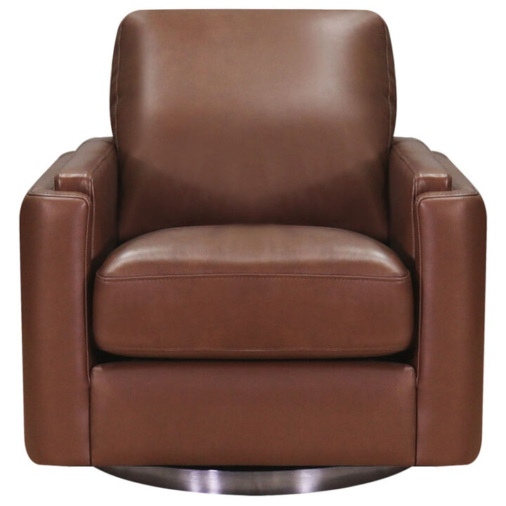 Elm Swivel Leather Chair