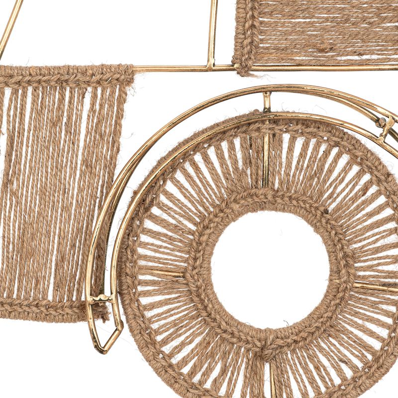 Charlie Farmhouse Tractor Jute Nursery Wall Decor image number 1