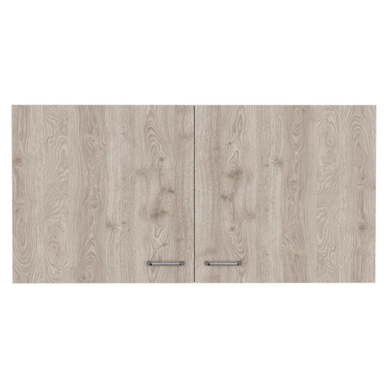 Streamdale Napoles Wall Cabinet, Two Shelves, Double Door - White Light Gray