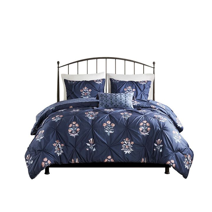 Gracie Mills Josephine 4 Piece Jacquard Comforter Set - Full/Queen