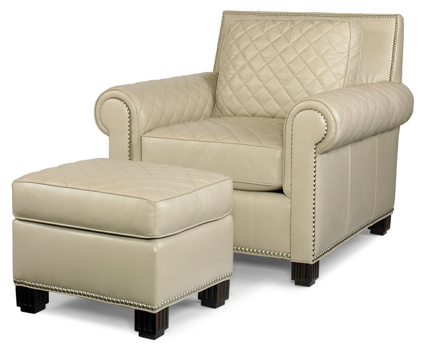 Lyndon Quilted Chair with Ottoman
