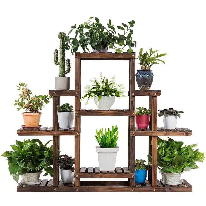 Rustic Modern Farmhouse Wood Shelving Unit – 6 Tiers
