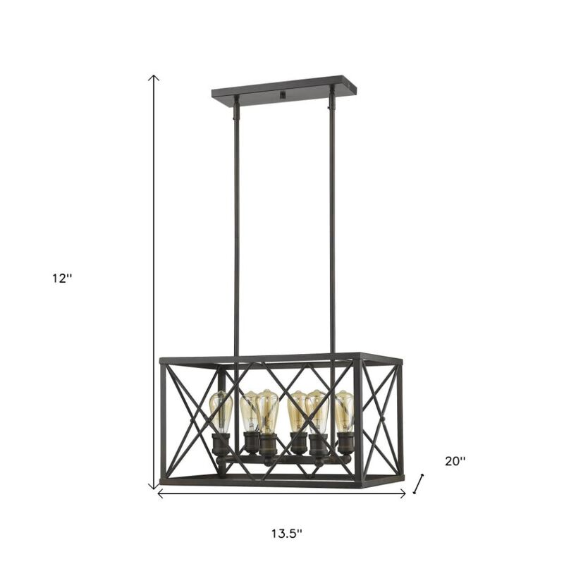 Hivvago Brooklyn 6-Light Oil-Rubbed Bronze Pendant