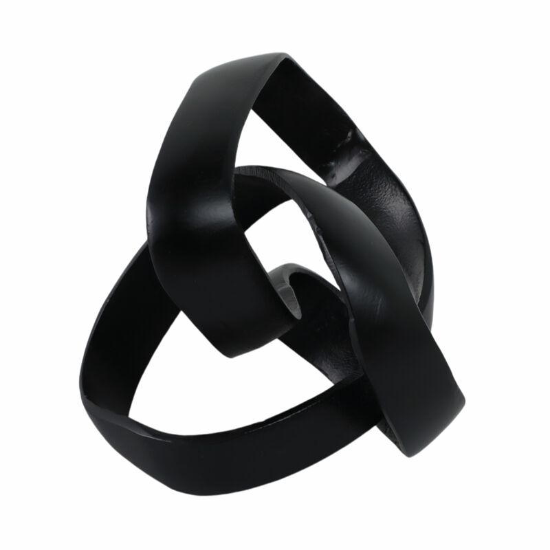 Aluminum Knot Sculpture, 7", Black image number 2