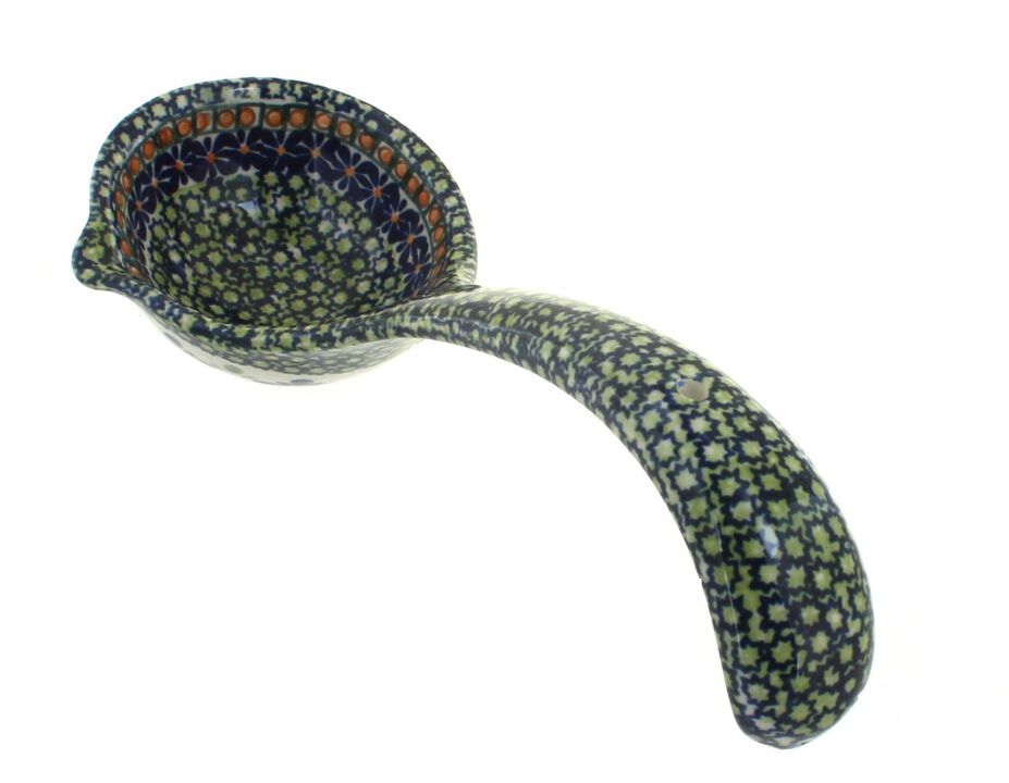 Blue Rose Polish Pottery Sweet Annie Soup Ladle