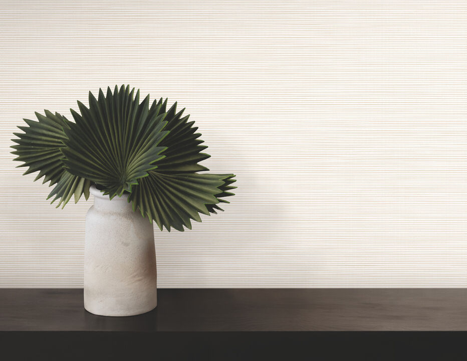 Lorn Cream Faux Grasscloth Wallpaper