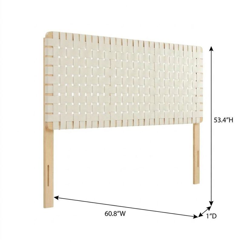 Vegan Leather Queen Headboard with DurableTexture for Bedroom image number 1