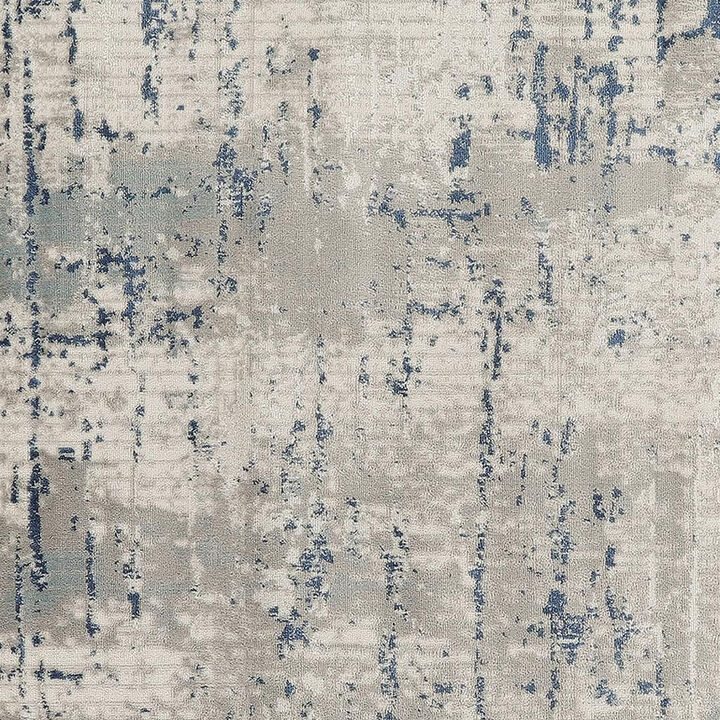 HomeRoots Square Abstract Power Loom Area Rug