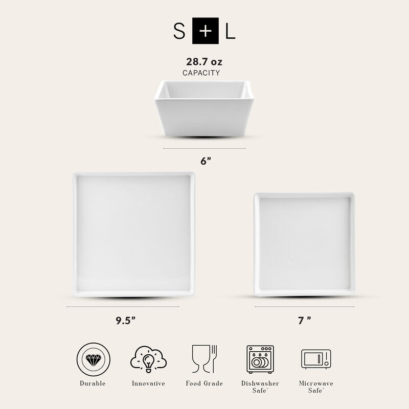 Stone Lain Grace Stoneware 12 Piece Dinnerware Set