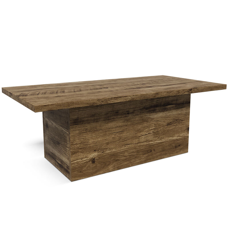 Coffee Table, Modern Engineered Wood Center Coffee Tables for Living Room, Home Office,Rustic Oak image number 0