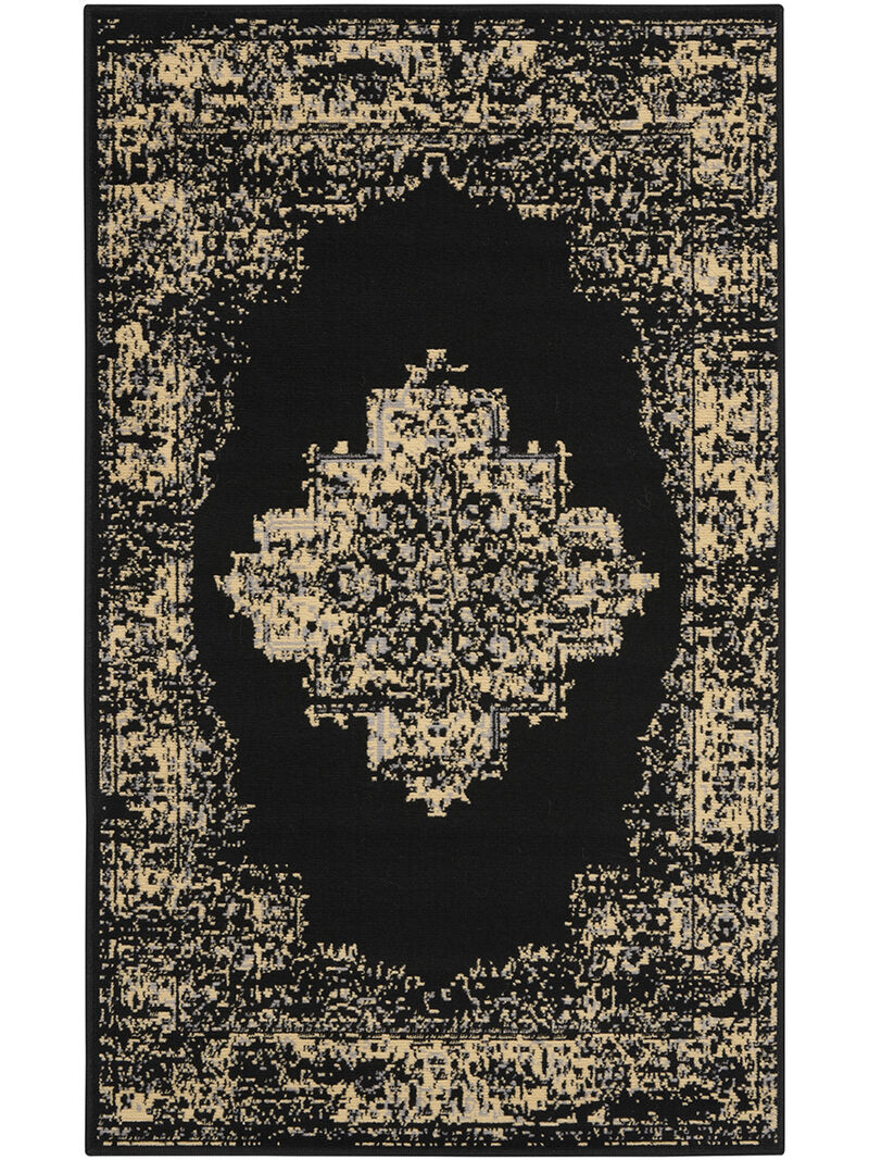 Grafix GRF14 Black 3' x 5' Rug