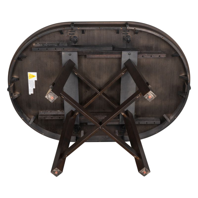 Hoswos Farmhouse Extendable Round Dining Table image number 5