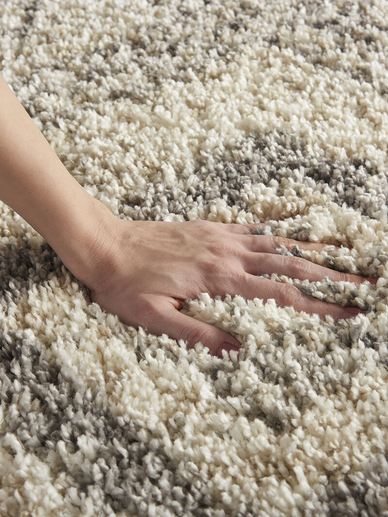 Oslo Shag OSL02 Ivory/Gray 4' x 6' Rug