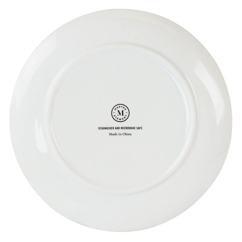 Martha Stewart 8 Inch Fine Ceramic 6 Piece Floral Decorated Dessert Plate Set