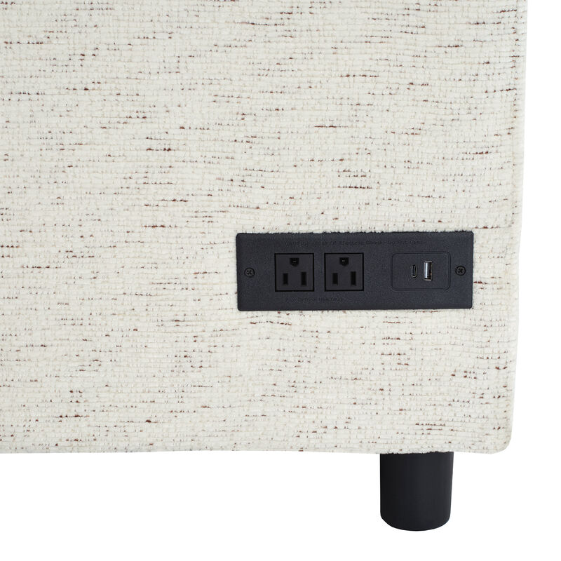 Merax Sectional Sofa with Storage and 2 Cup Holders