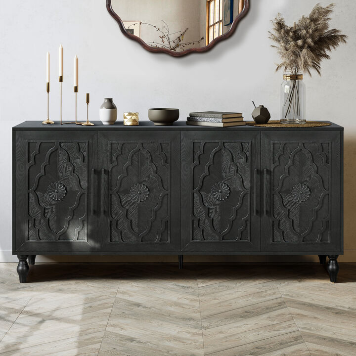 Natural Wood Storage Cabinet