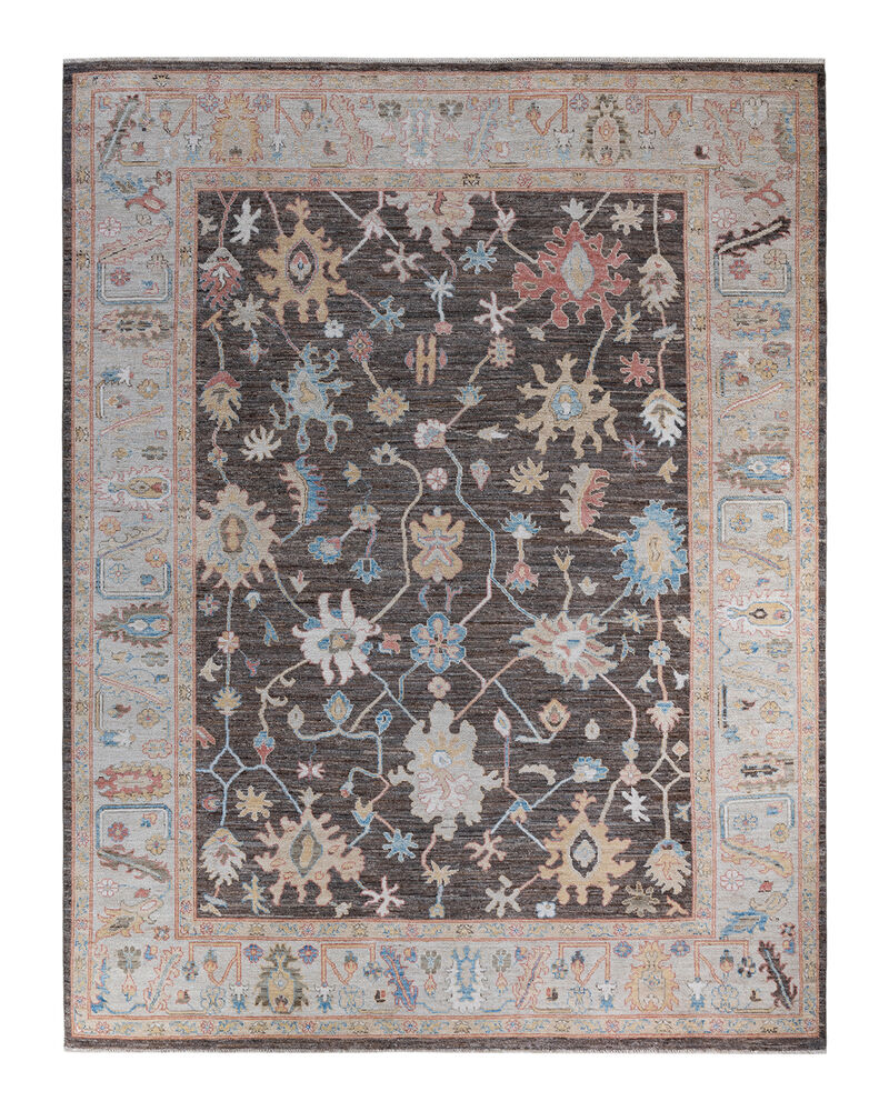 Oushak, One-of-a-Kind Hand-Knotted Area Rug  - Beige, 9' 2" x 11' 11" image number 1