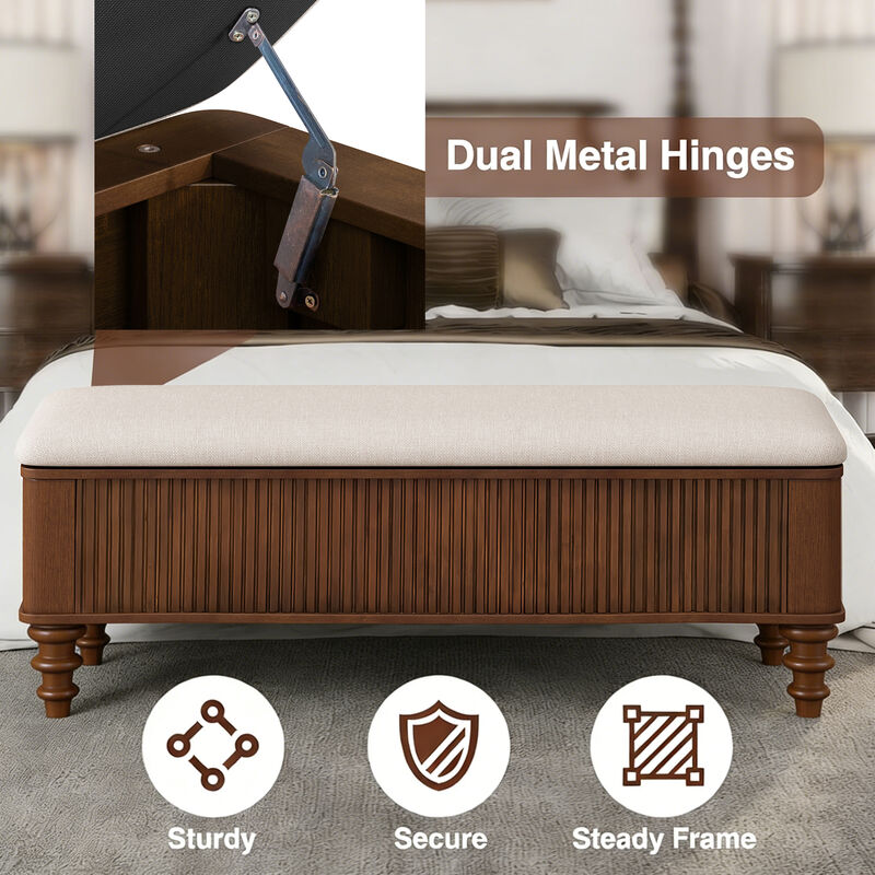 Frigob Storage Ottoman Bench image number 4