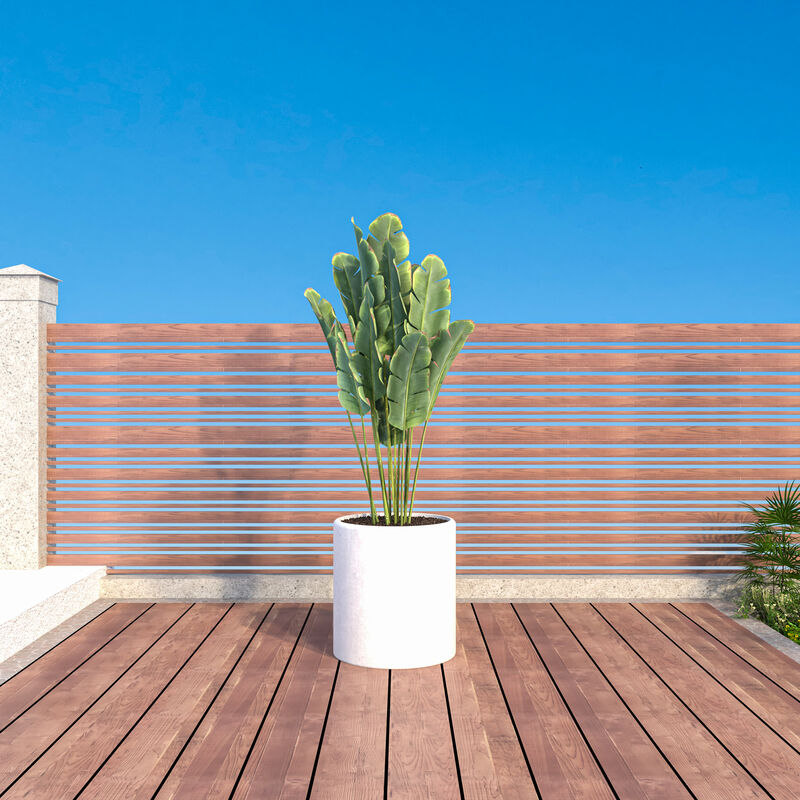 LeisureMod Tundra Series Poly Stone cylindrical Shape Planter High