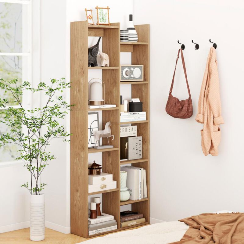 Hivvago 11-Tier Modern Book Organizer Bookcase with Anti-Tipping Kits