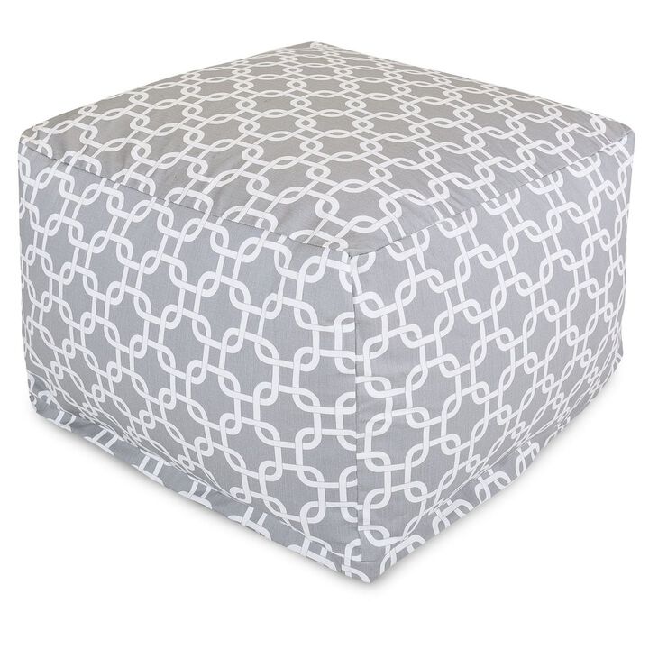 Majestic Home Goods Ottoman Pouf Links Gray