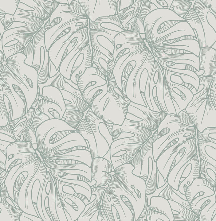 Balboa Olive Botanical Wallpaper